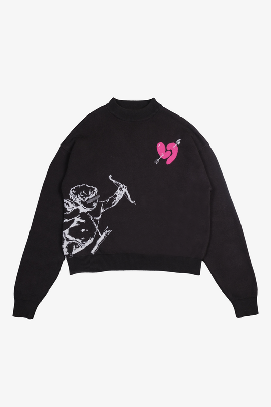 BLACK KNIT SWEATER