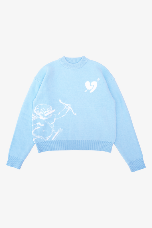 BLUE KNIT SWEATER
