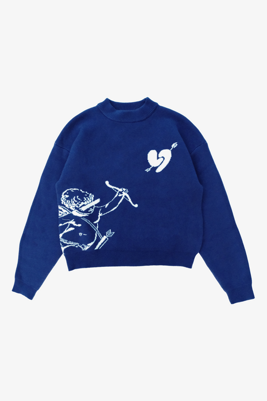 OCEAN BLUE KNIT SWEATER